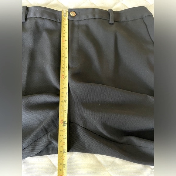 Ralph Lauren black 100% wool dress pants front zipper side pockets US 14 - Picture 9 of 15